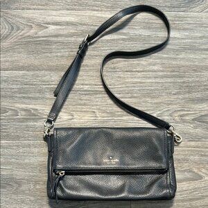 Kate Spade New York Cobble Hill Marsala Black Leather Crossbody Bag Adjustable